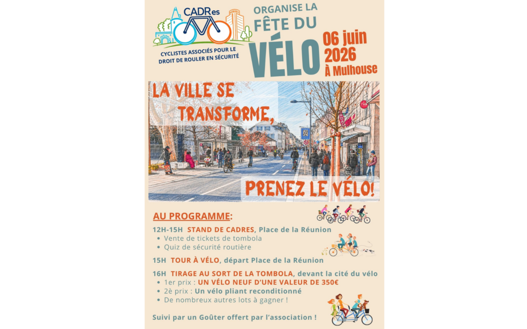 06/06/2026 – Fête du vélo du CADRes – venez nombreux!